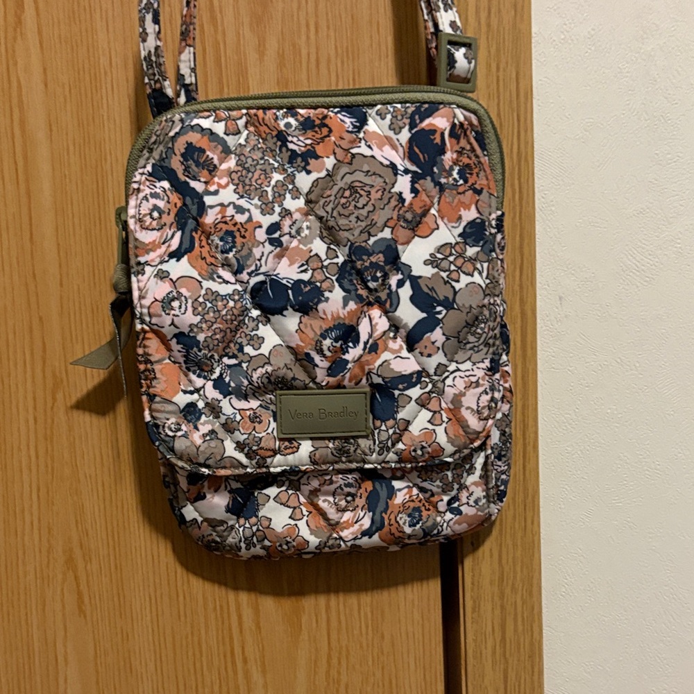 Vera Bradley Floral Crossbody Bag - Navy and Peach